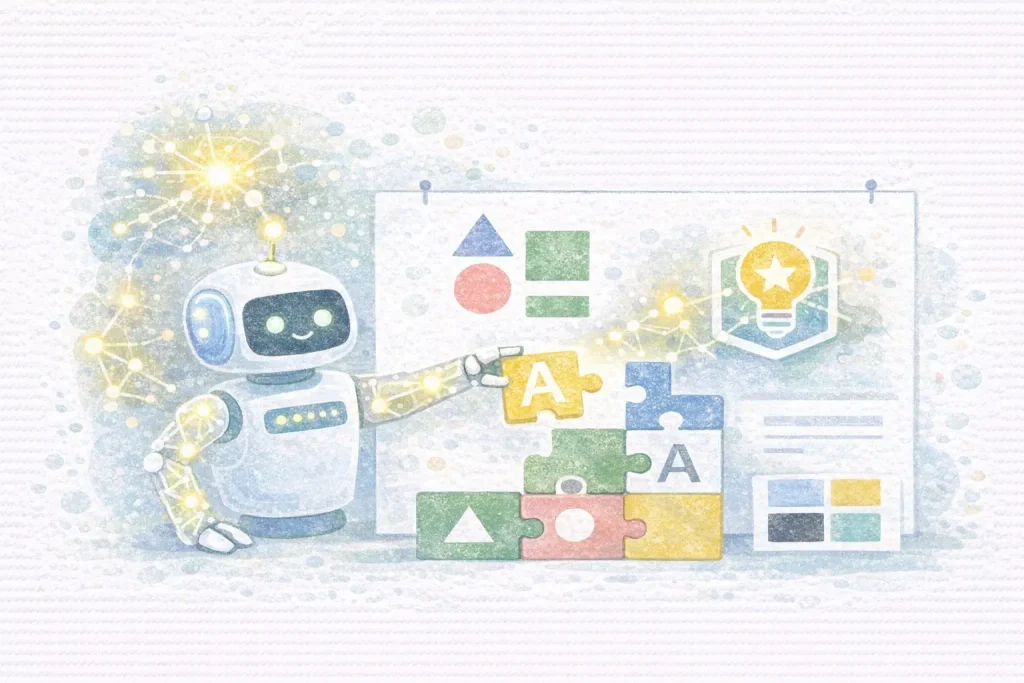 AI brand strategy collaboration between human and AI visualization