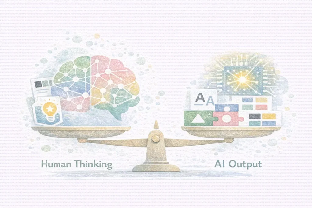 AI brand strategy collaboration between human and AI visualization