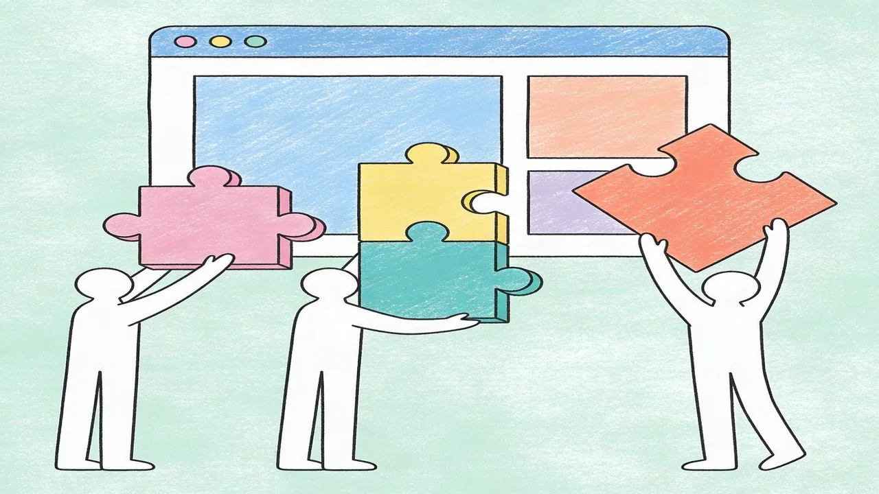 A team of designers collaborating on a project using the fast iterations of AI prototyping.